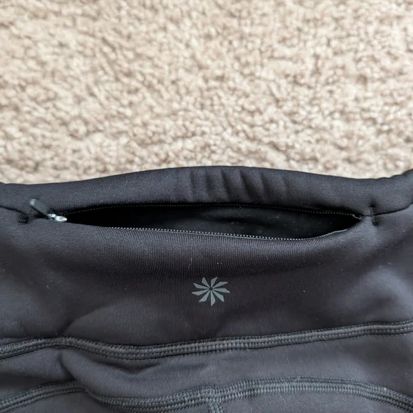 Athleta Black Metro Bootcut Yoga Pants Size Medium Tall - Picture 5 of 10